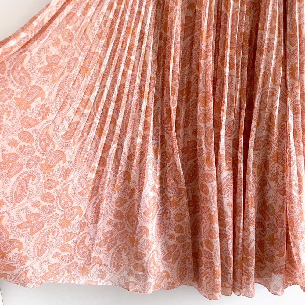 Aritzia Peach Paisley Twirl Skirt - Picture 12 of 14
